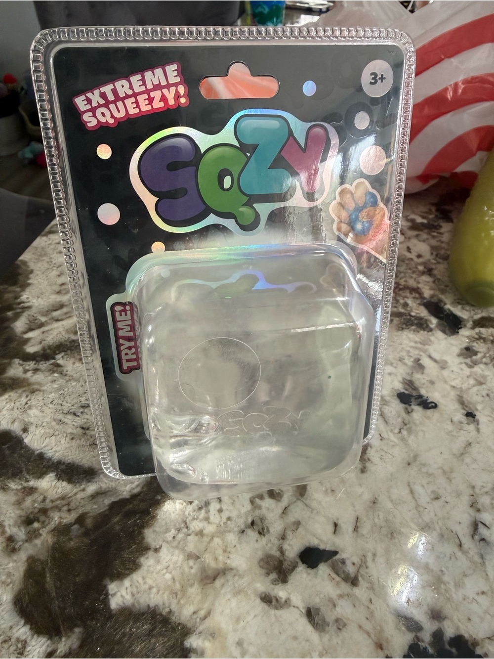 Squeeze Clear Transparent Sqozy Extreme Squeezy Toy